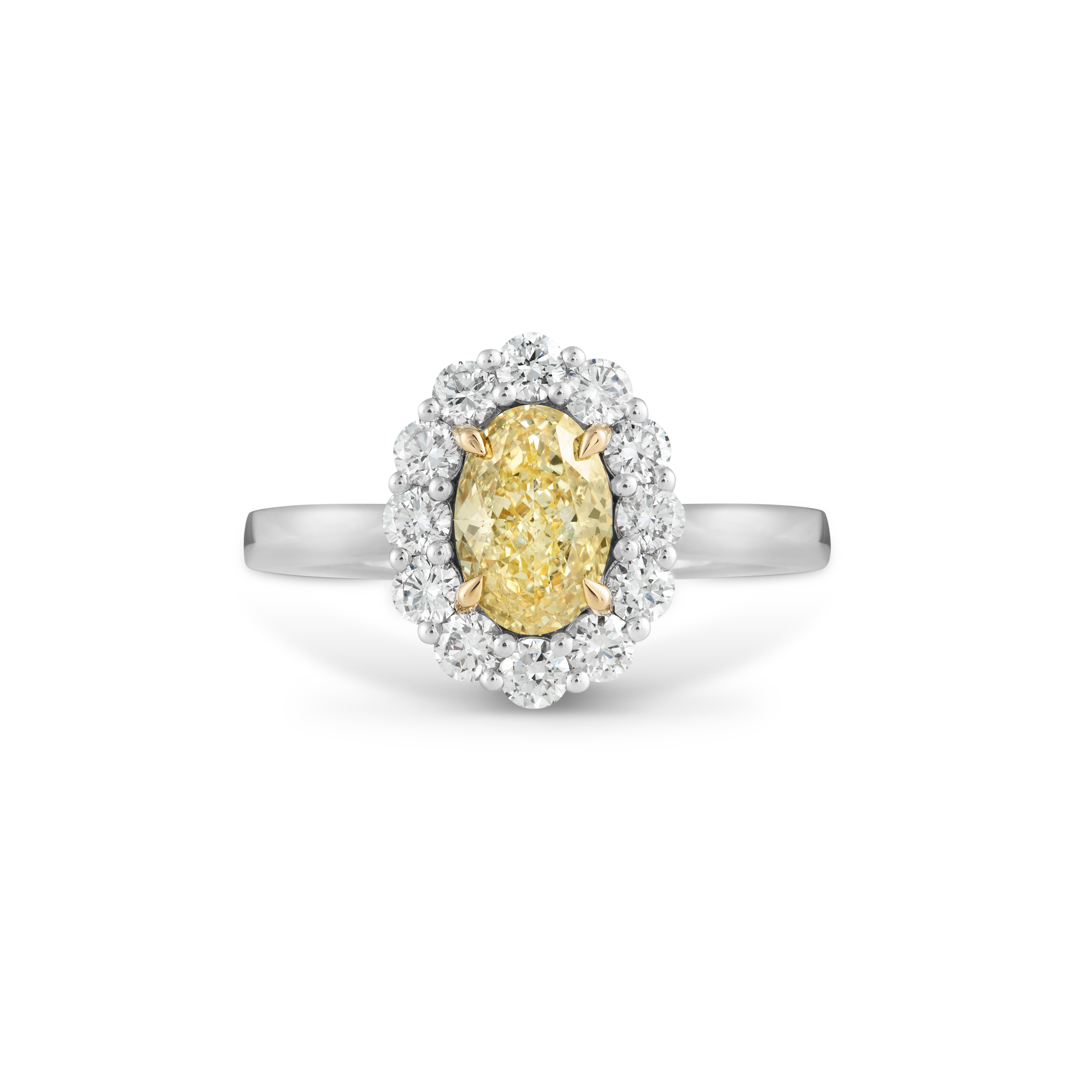 Lab Grown Yellow Solar Diamond Mayfair Platinum Ring